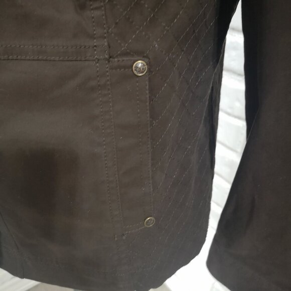 French Dressing Ladies Size Medium Dk Brown Button Front Jacket - Picture 6 of 11